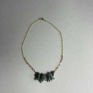 Handmade necklace, featuring kyanite, aquamarine, and labradorite gemstones